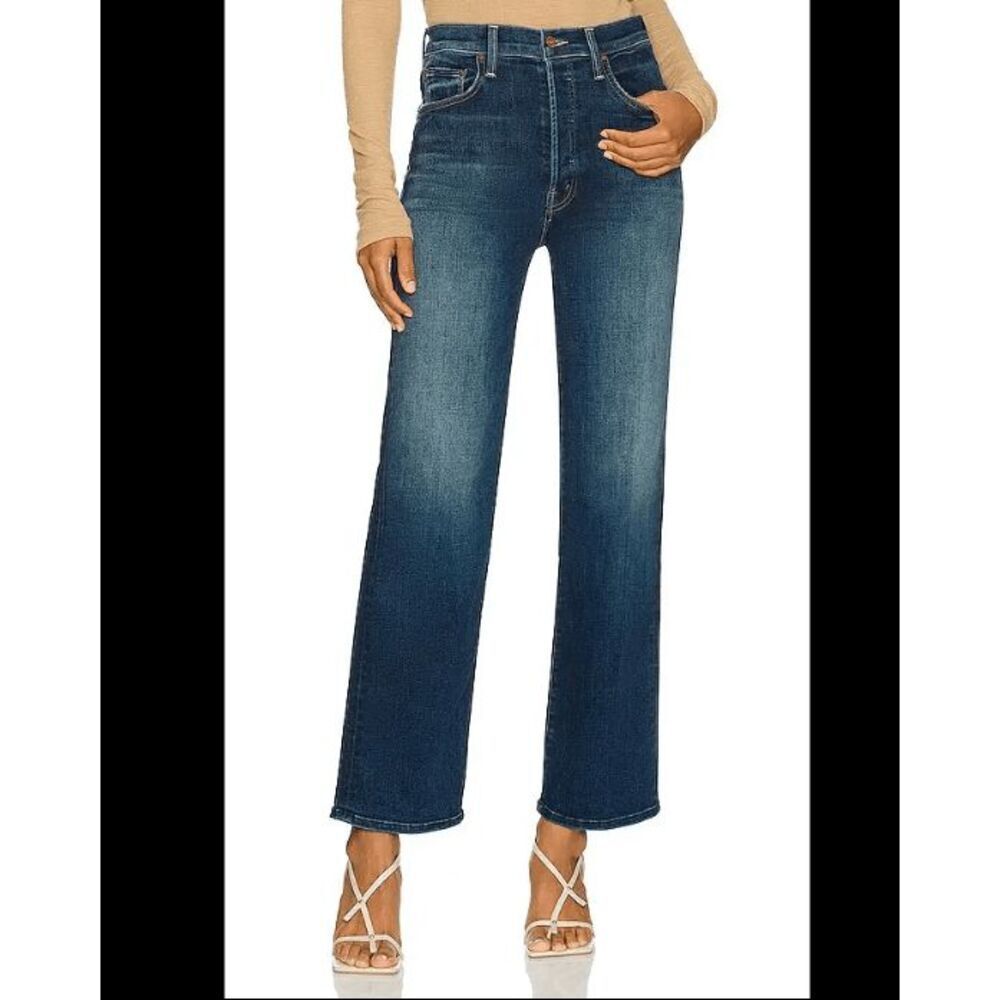MOTHER Straight Leg Jeans - Deep Blue